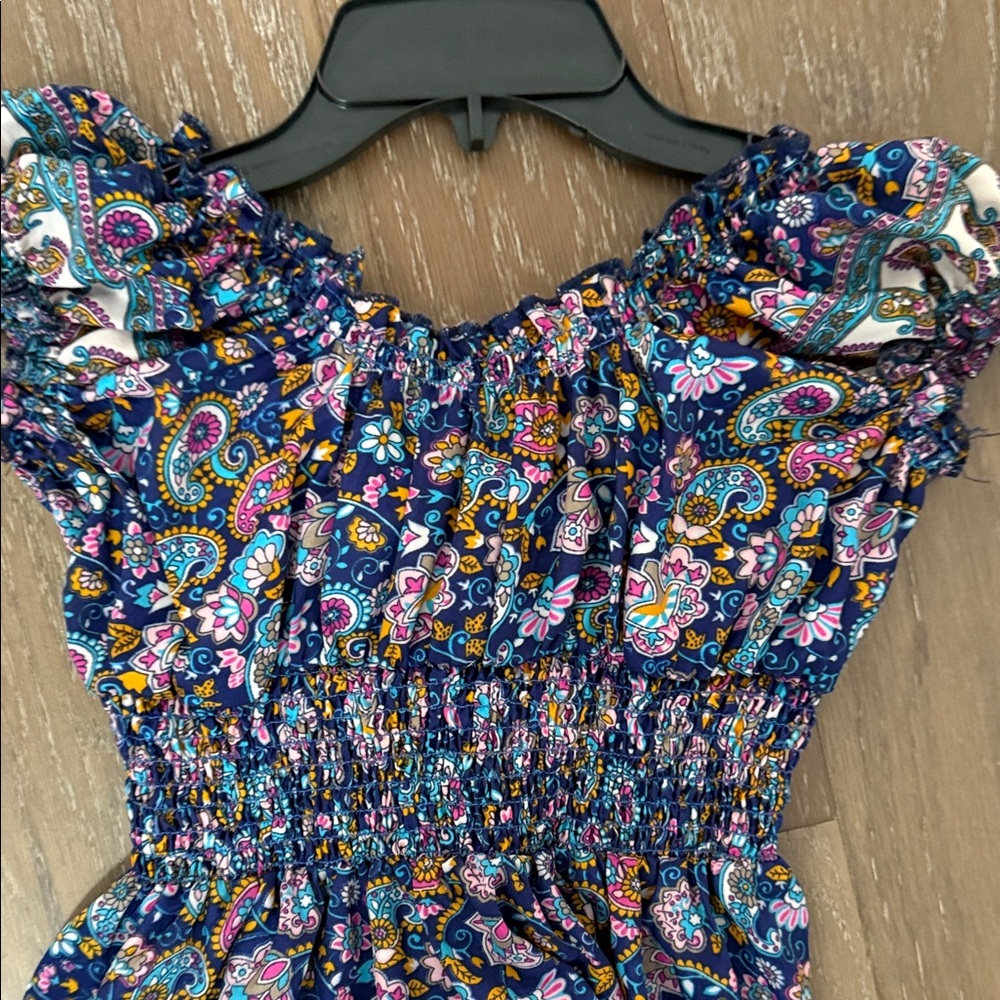 Zury Silk Floral Blue Maxi Dress - Picture 6 of 10